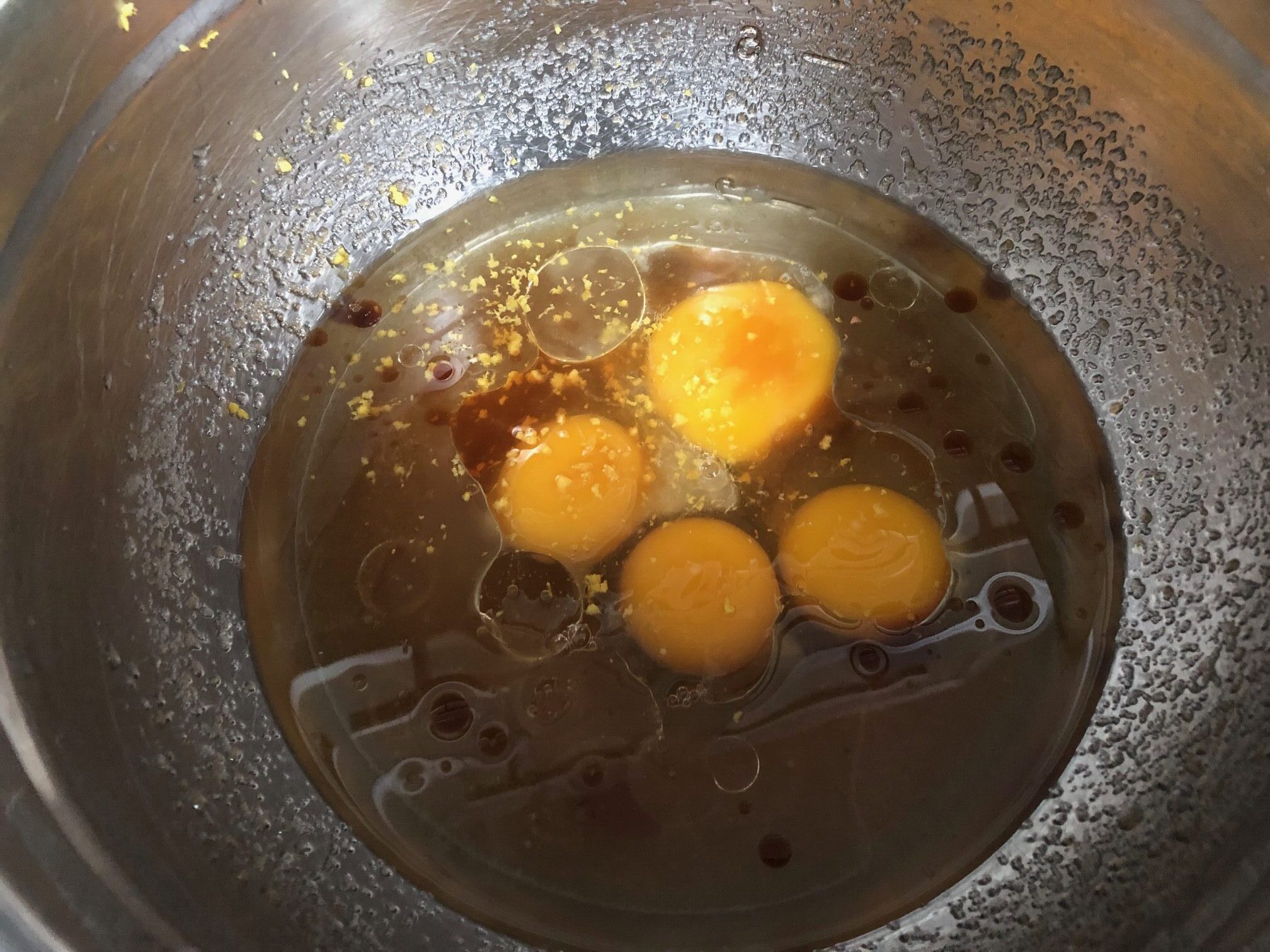 eggs and oil