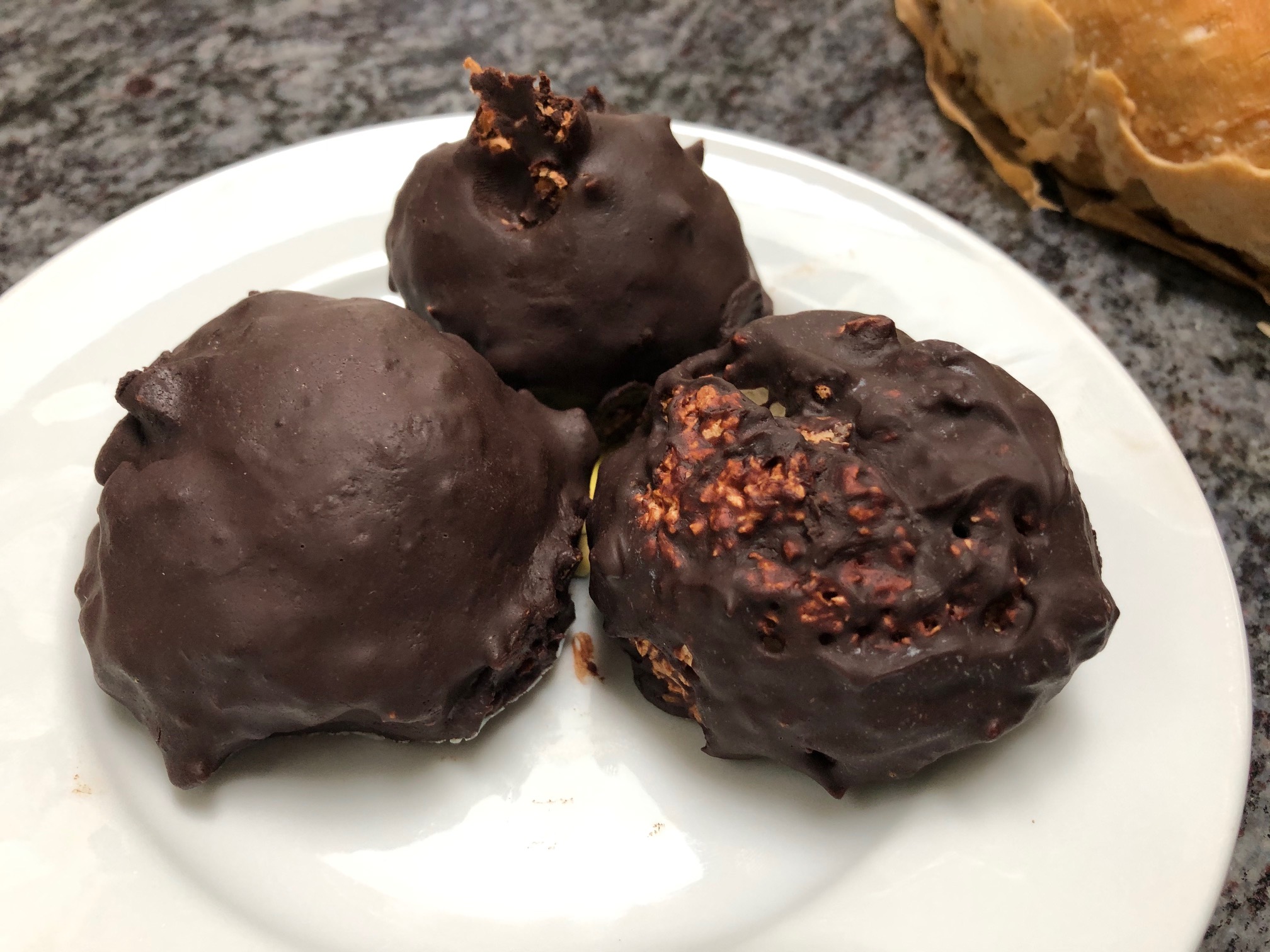 chocolate dipped macaroons