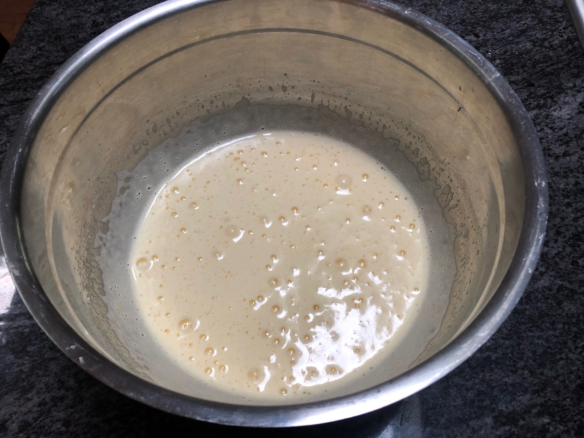 beaten egg yolks