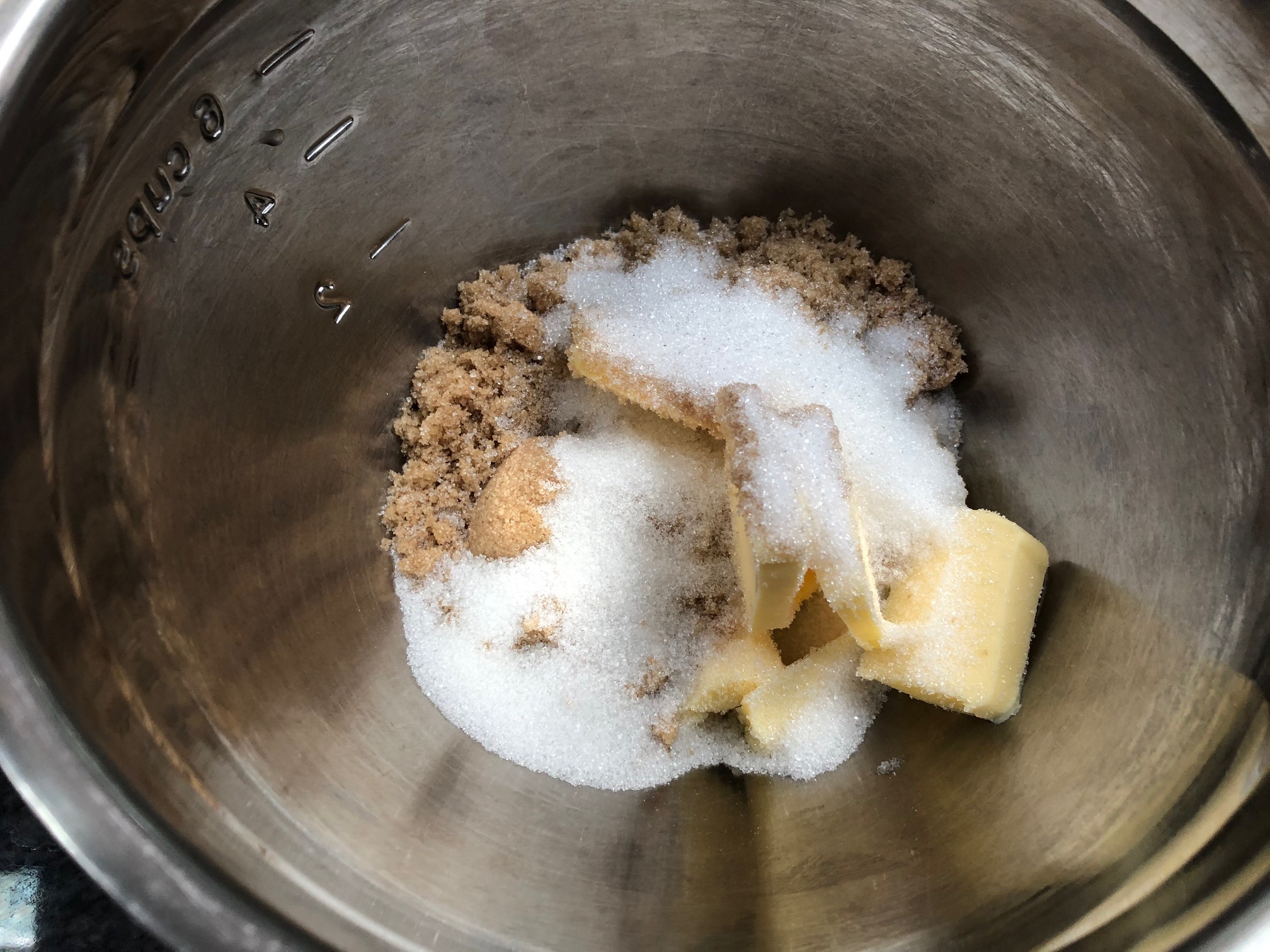 creaming butter and sugar