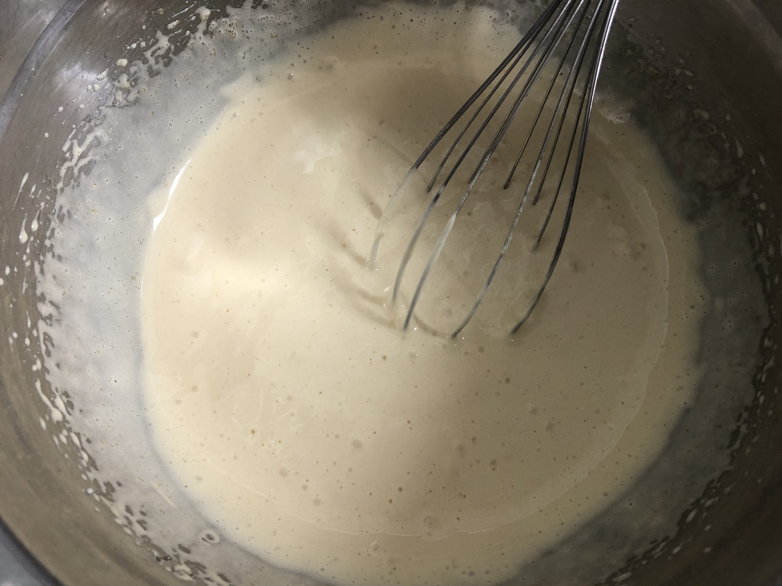 beaten egg yolks