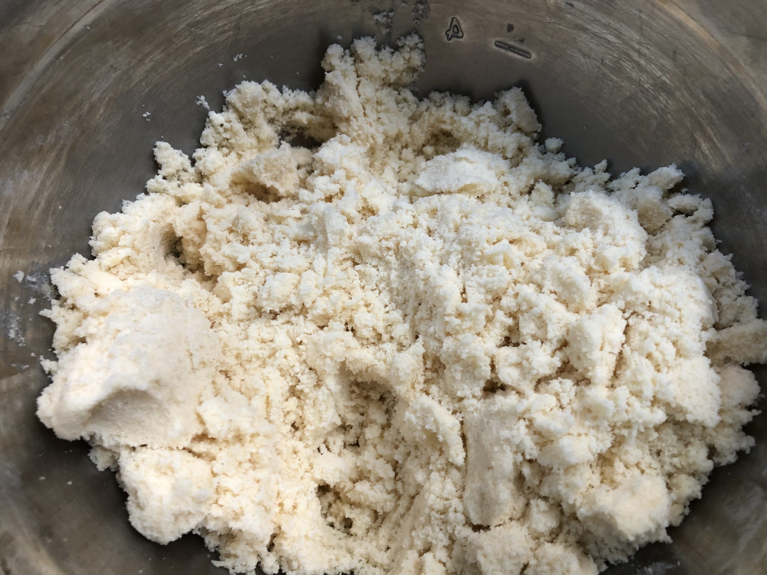 combined flour with butter