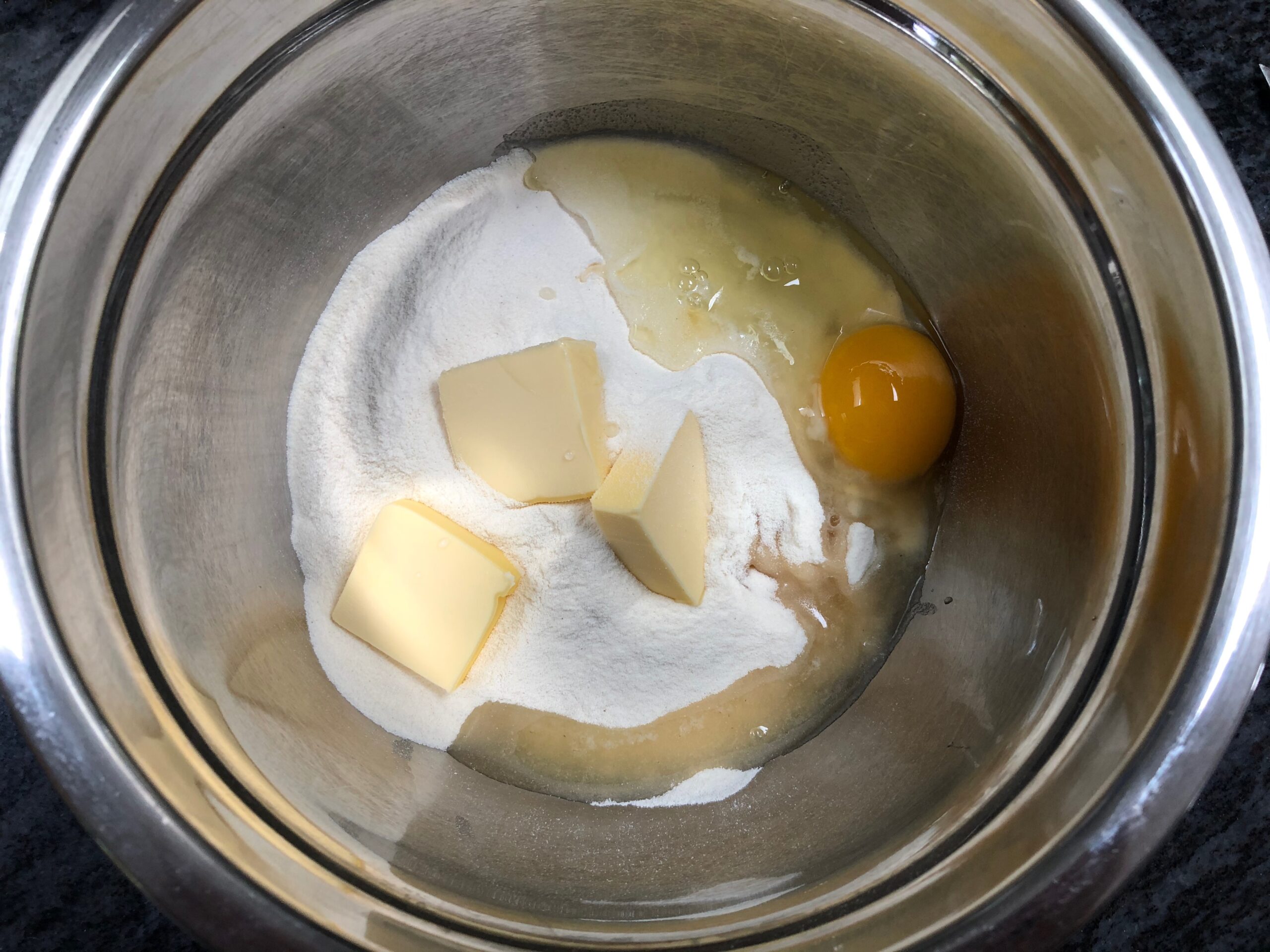 butter flour and eggs