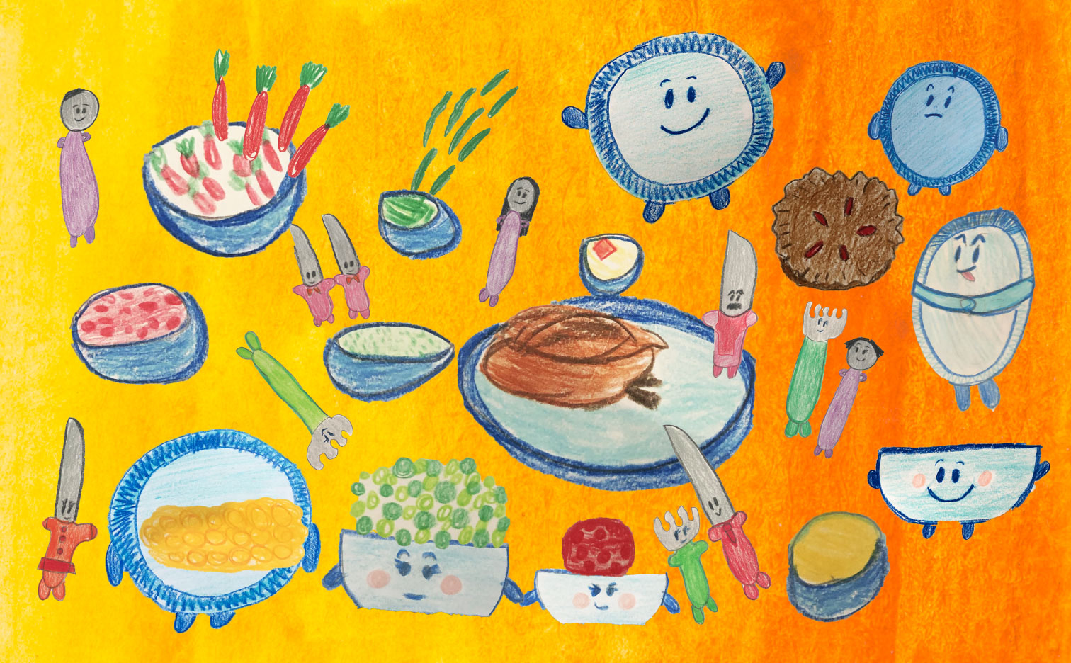 Thanksgiving Feast Illustration