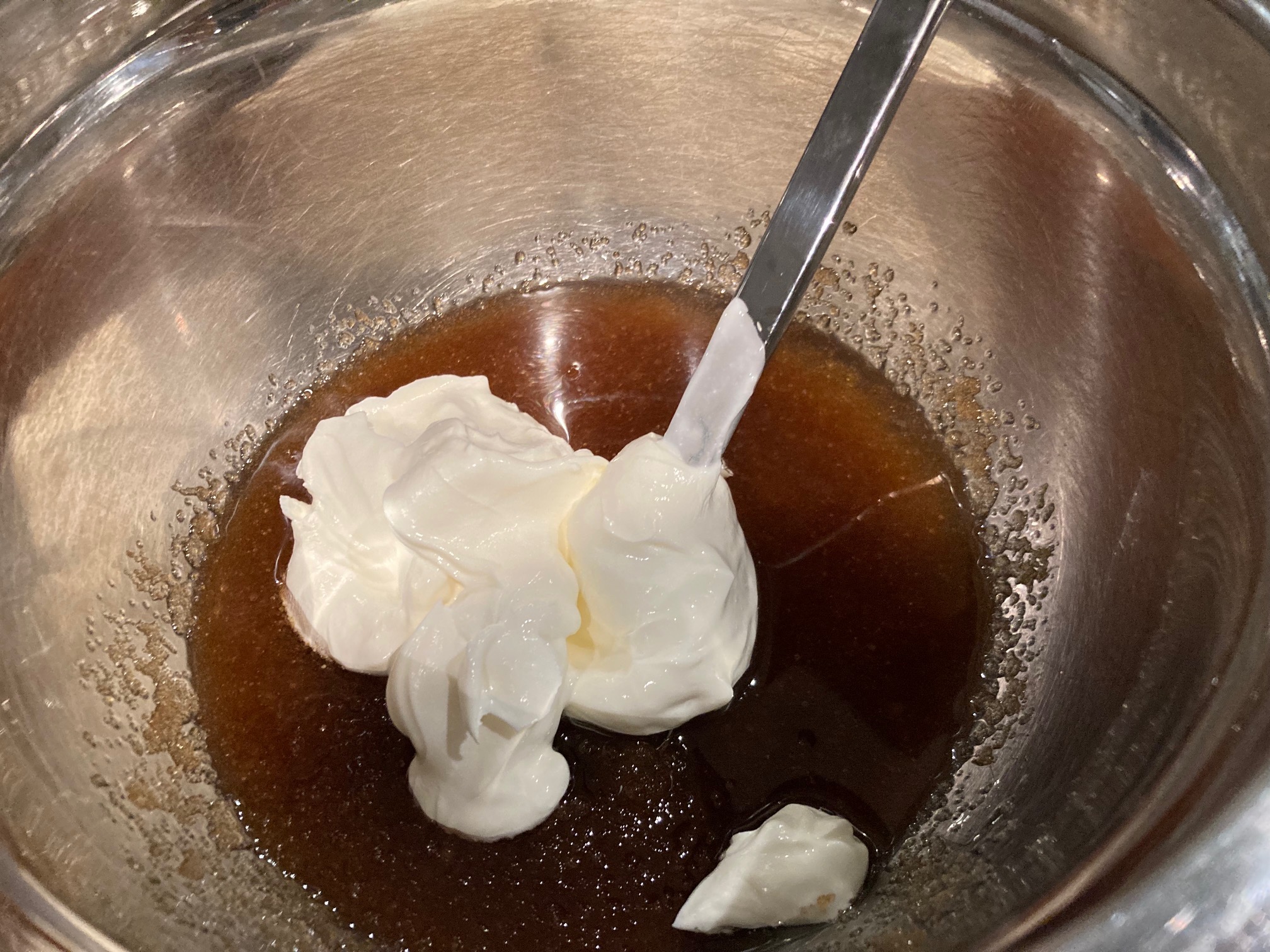 Adding sour cream